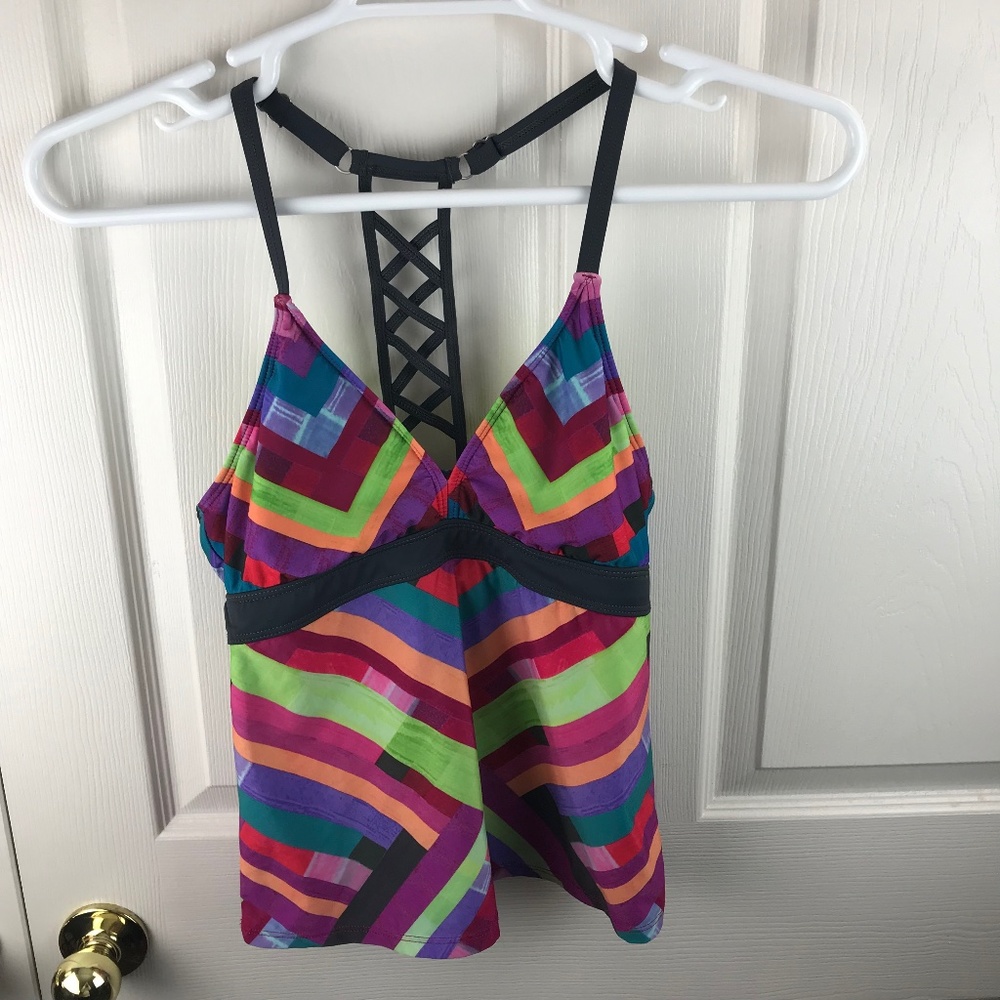 Title Nine Rainbow Multicolor Tank Top No Padding Small